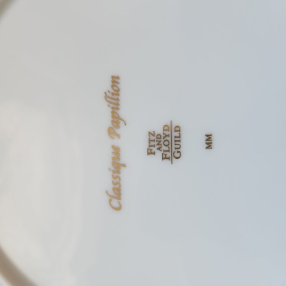 Vintage rare Fitz and Floyd Guild Classique Papillion butterfly salad plate - Picture 5 of 5